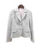 クレージュ courreges テーラードジャケット シングル 総裏地 ウール グレー /MN