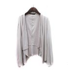 ザラ ベーシック ZARA BASIC トッパーカーディガン フェイクスエード 長袖 ベージュ /YI