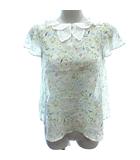 フランシュリッペ franche lippee シェリーラファム Cherir la femme シャツ ブラウス 総柄 レース フレンチスリーブ M 黄色 イエロー /AU