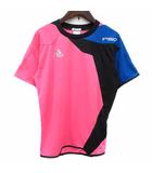 アディダス adidas スポーツウェア カットソー ロゴプリント 半袖 S ピンク 黒 ブラック /YK