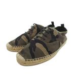 サンローラン パリ SAINT LAURENT PARIS エスパドリーユ スニーカー カーキ系 カモフラージュ柄 迷彩柄 /UO ■GY62