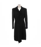 ジョルジオアルマーニ GIORGIO ARMANI ダブルブレスト チェスターコート ウール ロング 40 黒 ブラック /FF ■GY62