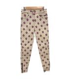 ルイヴィトン LOUIS VUITTON スキニーパンツ 34 ベージュ 花柄 裾ジッパー F7RA16BG6 /FF ■GY62
