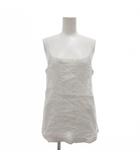 キャミソール S 白 ホワイト レース コットン プリーツ /NU ■GY62