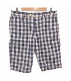 ビズビム VISVIM ショートパンツ ハーフ ショーツ M 青 ブルー 白 ホワイト チェック柄 /FF ■GY62