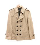 バーバリーブラックレーベル BURBERRY BLACK LABEL ハーフコート トレンチ ジャケット ダブル エポレット M ベージュ /JS ■GY62