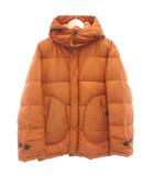 ダウンジャケット LL 裏地メガチェック ジップアップ フード オレンジ /AE ■GY62