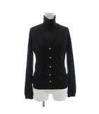 ヴェルサーチ ヴェルサーチェ VERSACE アンサンブルニット セーター カーディガン カシミヤ メデューサ 金ボタン 長袖 ノースリーブ 黒 ブラック /AE ■GY62