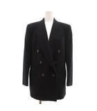 バーバリーズ Burberrys ヴィンテージ 紺ブレ ブレザー テーラードジャケット ダブルブレスト ピークドラペル メルトン 7 紺 ネイビー /JS ■GY62