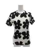 コムデギャルソン COMME des GARCONS AD2021 Tシャツ カットソー XS 白 ホワイト 黒 ブラック 花柄 半袖 クルーネック /FF ■GY6