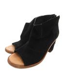 アグ UGG サンダル オープントゥ スエード レザー 22.5 黒 ブラック /FF ■GY62