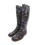 エミリオプッチ EMILIO PUCCI ロングブーツ レイン 長靴 総柄 37 マルチカラー /FF ■GY62