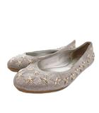 ジミーチュウ JIMMY CHOO フラットシューズ ラウンドトゥ スタースタッズ 35 シルバーカラー /FF ■GY62