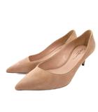 ジョルジオアルマーニ GIORGIO ARMANI パンプス ポインテッドトゥ スエード 37.5 ベージュ /FF ■GY62