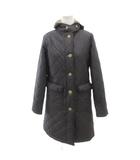 マッキントッシュ MACKINTOSH フーデットコート 中綿 キルティング ボア ひざ丈 36 グレー /FF ■GY62