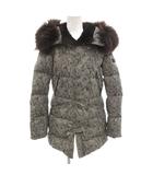 タトラス TATRAS ダウンジャケット ラクーンファー ラビットファー 迷彩柄 カモフラ ナイロン ロゴ 02 グレー LTA16A4515 /FF ■GY62