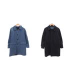  RINALDOGCARRARO リバーシブル ステンカラーコート バイカラー L 青 ブルー 紺 ネイビー /FF ■GY62