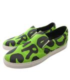 ディースクエアード DSQUARED2 スリッポン スニーカー シューズ グラフィック 40 ライトグリーン 黒 ブラック /YJ ■GY62