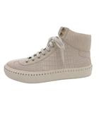 ジミーチュウ JIMMY CHOO スニーカー シューズ ハイカット クロコ型押し レザー レースアップ 43 白 ホワイト /FF ■GY62