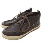 グッチ GUCCI シェリーライン ハイカットスニーカー デッキシューズ レザー 6.5C 茶 ブラウン /YJ ■GY62