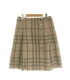 バーバリー BURBERRY チェックスカート ラップ ラメ 40 ベージュ /MY ■OS ■GY62