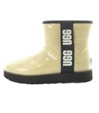 アグ オーストラリア UGG australia クラシック クリア ミニ ショートブーツ 24cm アイボリー 黒 ブラック 1113190 /SR ■GY62
