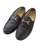 グッチ GUCCI ビットローファー シューズ レザー 38C 黒 ブラック /TK ■GY62