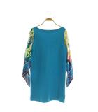 エミリオプッチ EMILIO PUCCI ワンピース ミニ シルク 切替 スカーフ S ブルー /MY ■OS ■GY62
