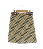 バーバリーブルーレーベル BURBERRY BLUE LABEL ノバチェックスカート 台形 膝丈 38 ベージュ /MY ■OS ■GY62
