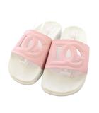 ドルチェ&ガッバーナ ドルガバ DOLCE&GABBANA BAMBINO サンダル レザー 36 ピンク 白 ホワイト /TK ■GY62