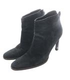 グッチ GUCCI スエードアンクルブーツ ショート 38.5 紺 ネイビー /SS ■OS ■GY62