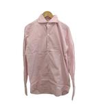 リングヂャケット RING JACKET シャツ 39 ピンク 白 ホワイト ストライプ柄 ワンピースカラー 長袖 /NP ■GY57