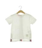 トムブラウン THOM BROWNE Tシャツ 半袖 バックライン 裾サイドボタン 子ども服(男の子用) 6 白 ホワイト /AH11 ■GY62
