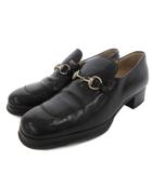 グッチ GUCCI ビットローファー シューズ Uチップ レザー 35.5 レザー 黒 ブラック /FF ■GY62
