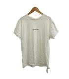 ラルディーニ LARDINI Tシャツ S 白 ホワイト ロゴプリント 半袖 ラウンドネック カットソー EQLTMC70A /PP ■GY62