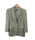 ジョルジオアルマーニ GIORGIO ARMANI テーラードジャケット 38 モスグリーン 2つボタン 絹 シルク 607708 /RY ■GY62