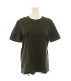 Tシャツ カットソー クルーネック 半袖 モノグラム刺繍 S カーキ RW052Q MHJR01CMS /YT ■GY62