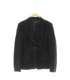 エスカーダ ESCADA テーラードジャケット ウールアンゴラ 1B ビジューボタン 34 ネイビー /MY ■OS ■GY62