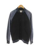 シュプリーム SUPREME suede varsity jacket ブルゾン ジャケット ロゴ スエード M 黒 ブラック 青 ブルー /AN ■GY62