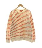 シュプリーム SUPREME 20SS Radial Crewneck トレーナー スウェット 長袖 クルーネック ロゴプリント 裏起毛 M ベージュ /KU ■GY62