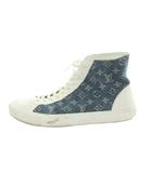 ルイヴィトン LOUIS VUITTON タトゥーライン モノグラムデニム ハイカットスニーカー シューズ 12 30.5-31.0cm 青 ブルー 白 ホワイト /MI ■GY62