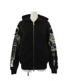 シャネル CHANEL 宇宙飛行士プリント スウェットジップアップパーカー 長袖 ココマーク 34 黒 P57464K07601 94305 /KH ■GY6