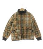 バーバリー BURBERRY キルティングジャケット 中綿 コーデュロイ衿 ノバチェック キッズ 8Y 128cm ベージュ 8022091 /KU ■GY62