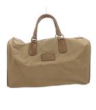 ランセル LANCEL ボストンバッグ 持ち手 トラベル ナイロン レザー ベージュ /FF  ■GY62