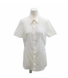 シャツ ブラウス レギュラーカラー 半袖 42 オフホワイト /NP ■GY62