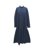 ルシェルブルー LE CIEL BLEU ティアードワンピース ハイネック 長袖 36 紺 ネイビー ロング丈/NP ■GY62
