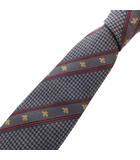 グッチ GUCCI ネクタイ ビー ウェブ ライン レジメンタルストライプ 絹 シルク グレー /FF ■GY62