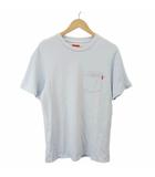 シュプリーム SUPREME Tシャツ 胸ポケット 半袖 M 水色 ライトブルー /NP ■GY62