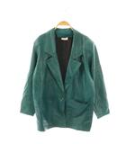 ロエベ LOEWE ヴィンテージ レザージャケット テーラードジャケット 40 グリーン /ES ■GY53