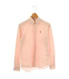 ボタンダウンシャツ スタンドカラー ストライプ 2 ピンク 白 ホワイト /AT ■OS ■GY53